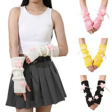 Plush Stars Long Wrist Gloves