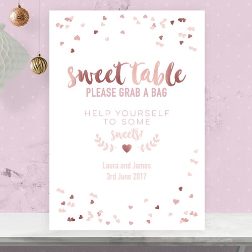 Personalised sweet table - personalised,