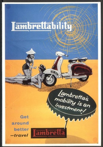 Modern postcard lambretta - modern, postcard: