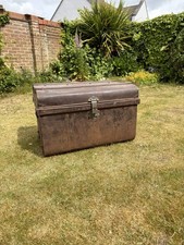 1920 antique metal - metal, trunk
