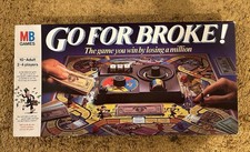 MB Games Go For Broke Board Game 1985 Vintage Retro Classic Family Board Game