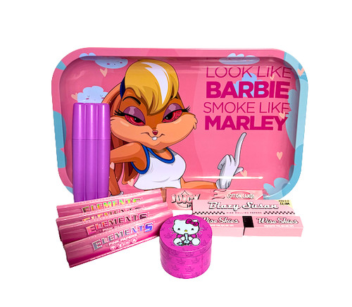 Pink ladies buddy rolling tray - pink,