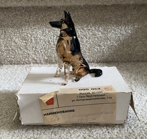Glass german shepherd police - glass,