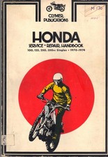 HONDA XL350,XL250,TL125,SL125,CB125 S,CD125,CB100,CL100,CLYMER MANUAL 1970-1974