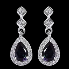 Rhodium Plated 925 Silver Lab