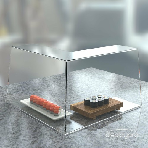 Sneeze guard corner acrylic - sneeze,