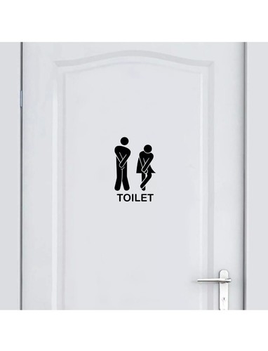 Funny door toilet sign - toilet, wc