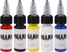 Tattoo Ink Red, Black, Lemon