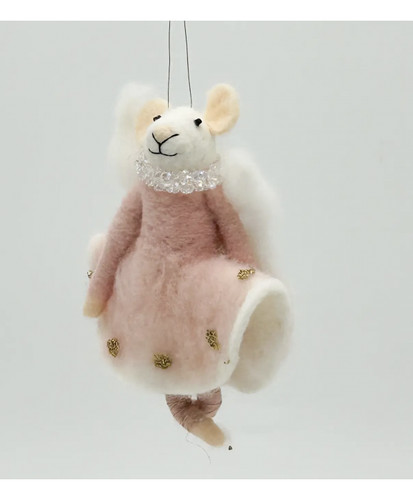 Mrs mouse ballet ornament felt - mouse,