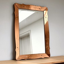 Large Art Deco Venetian Bedroom Side Table Hall Bathroom Etched Mirror