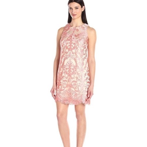 Eliza blush gold dress - eliza, lace