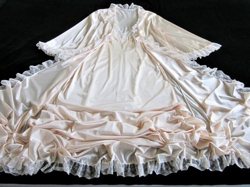 Vintage long nightgown robe - vintage,