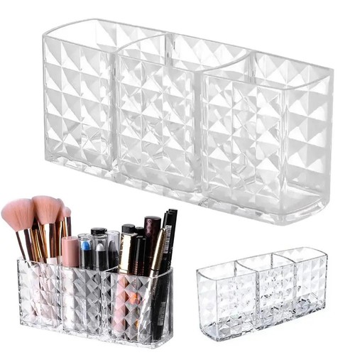 Clear makeup brush holder - clear,
