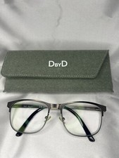 DbyD Glasses DBOM0001 Full Rim Browline Clubmaster Eyeglasses FRAMES Grey Gray