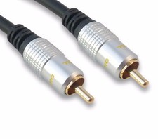 3m Digital Coaxial Cable Audio Lead Screened Coax gold plated 3 Metres 9.84ft