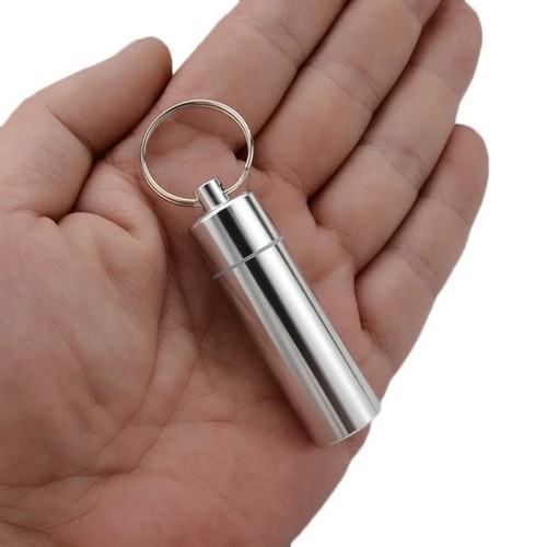 Waterproof aluminum pill box - aluminum,