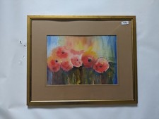 Framed Watercolour Art – Red