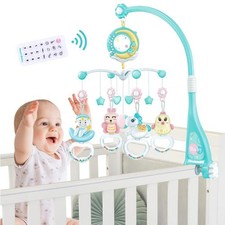 Blue Baby Musical Crib Bed