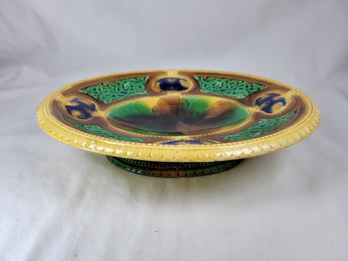 Majolica petestal plate oval - majolica,