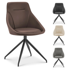 Office Chair Faux Leather Swivel 360 No Wheels Gaming Desk Computer Home Office