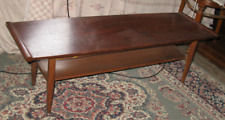 Mid Century Retro Vintage Wood Coffee Table Living Room Side Shelf Ercol Style