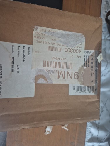 New worcester bosch fan - worcester,
