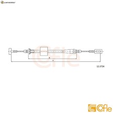 Cable Parking Brake 12.3724 for Iveco Daily/Platform/Chassis/Van/Dump/III