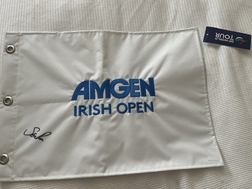 Irish open golf flag signed - irish,