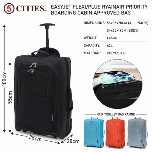 Hand luggage suitcase 55x35x20 - hand,