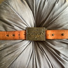 Vintage Levi Strauss & Co. Original buckle brown leather Belt  Made In USA