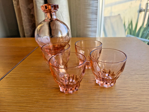 Art deco french pressed glass - art,