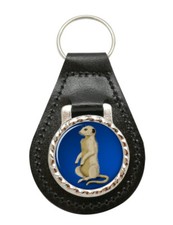 Meerkat Leather Key Fob