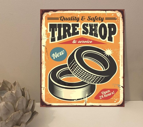 Tire shop rustic retro - tire,