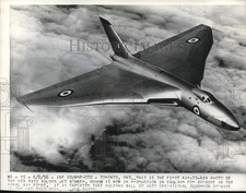 1956 Press Photo Avro Vulcan jet bomber, British Royal Air Force - pim04217