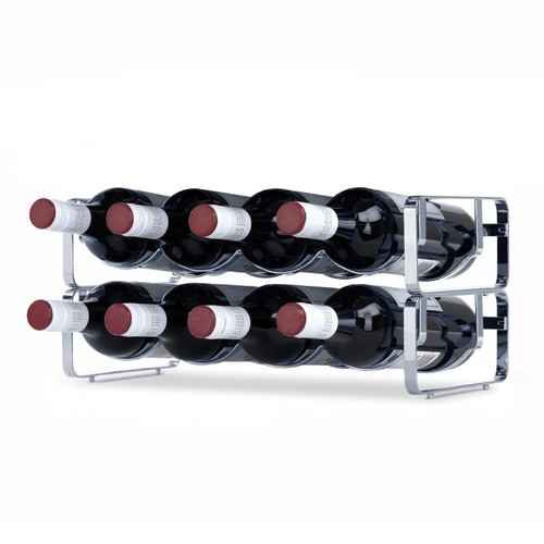 Livivo stackable metal wine - metal,