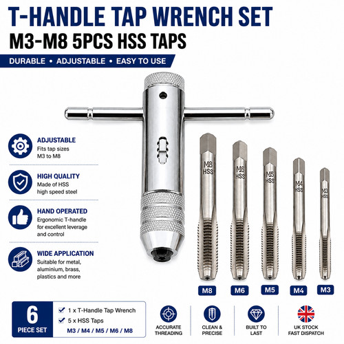Handle tap wrench set - t,