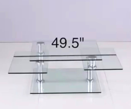 Clear glass rectangular - rectangular, 3-tier