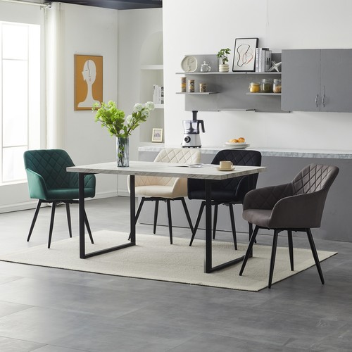 2pcs velvet dining chairs - velvet,
