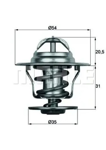 Thermostat 84d mahle - 15, for