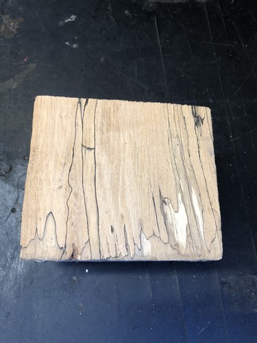 Seasoned spalted beech block - beech,