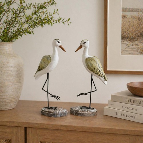 2pcs wooden seagull sculpture - 2pcs,
