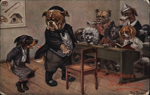 Christmas dogs classroom - christmas,