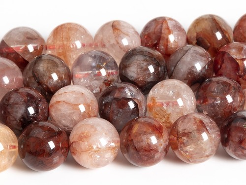 Red rutile phantom quartz - rutile,