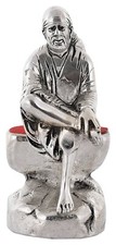 Metal sai baba showpiece idol - metal,