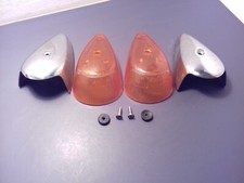 VW Beetle Classic 1965- Hella 2x Lens+Chrome Wing Top Indicators L+R+ Screws OEM