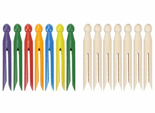Wooden dolly pegs pins - wooden,