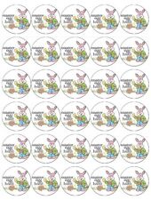 30 x Easter Egg Hunt Edible Wafer Paper Cupcake Toppers Fairy Cake Toppers