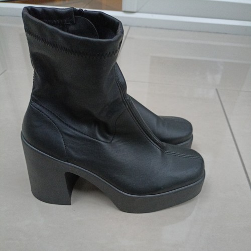 Topshop ladies black faux - topshop,