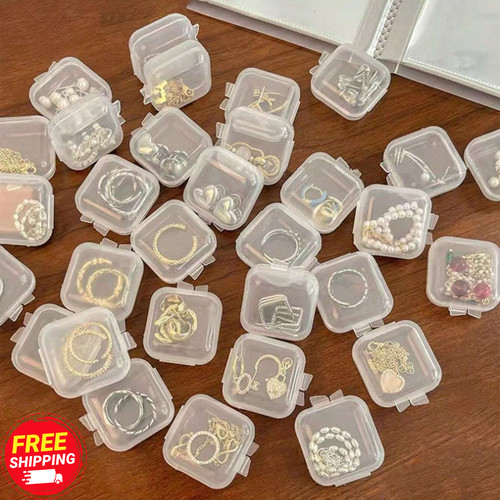 10x mini clear jewelry box - 20/10x,