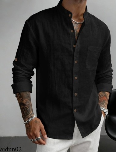 Mens linen blend shirt long - mens,